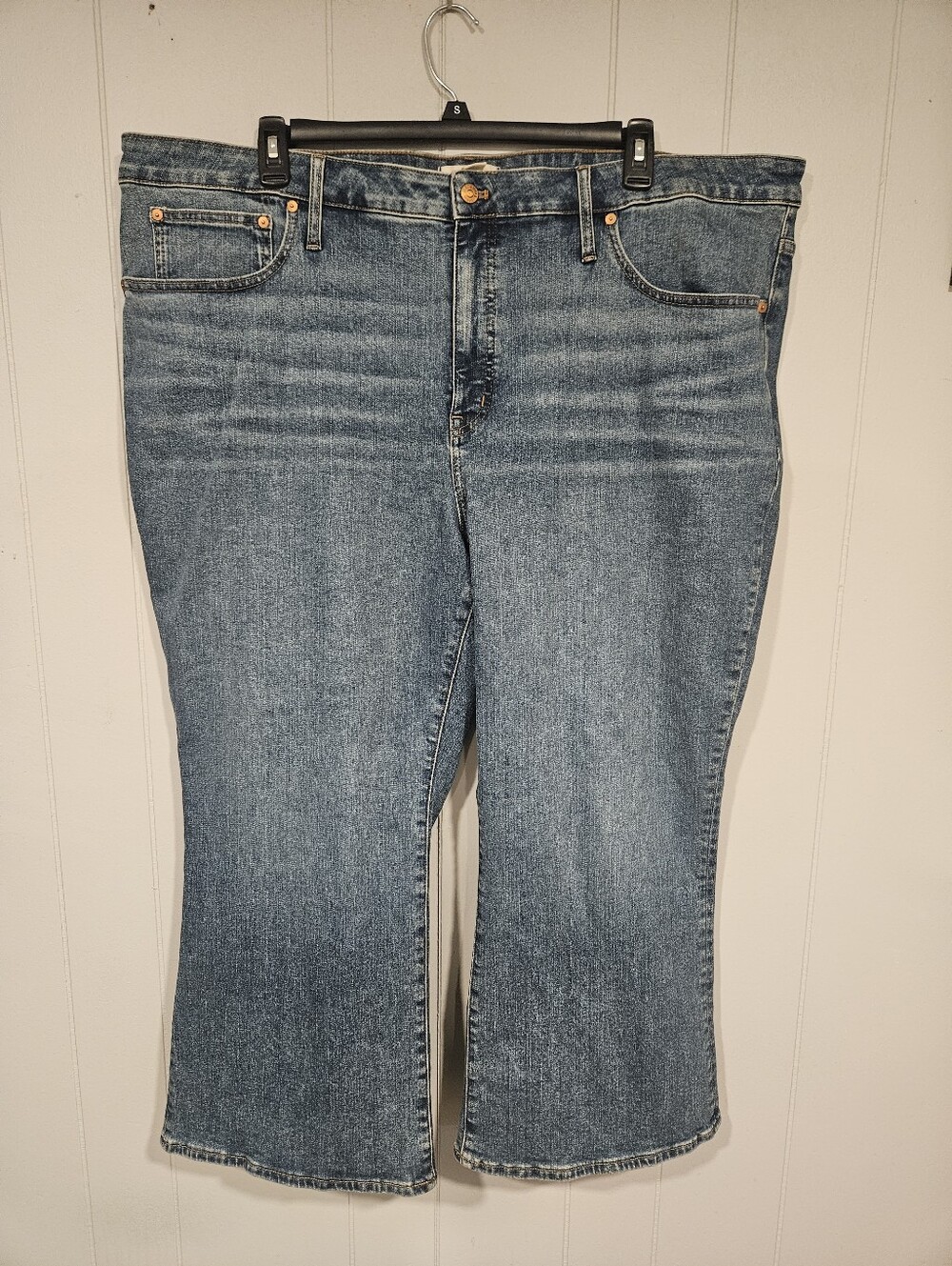 Madewell Cali Demi-Boot Jeans Women's 26W Blue High Rise Medium Wash 48x27 NWOT